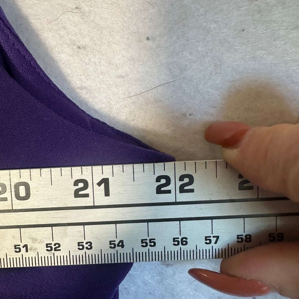 Connected Woman Purple Draped Sheath Dress Plus Size 24W Sleeveless Cocktail - Picture 4 of 5